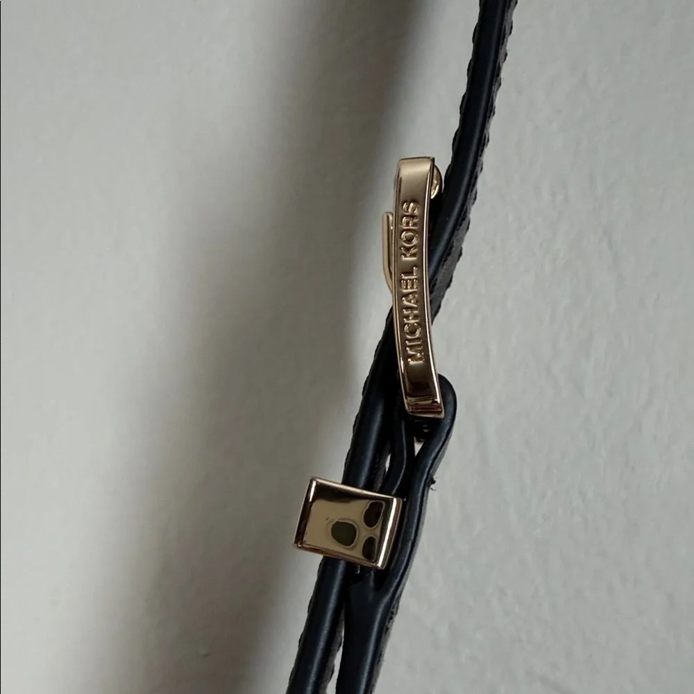 Michael Kors Black and Tan Shoulder Bag